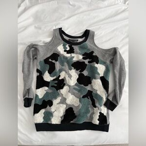 Hemant & Nandita Camouflage Patch Sweatshirt - Gray, Black, Green